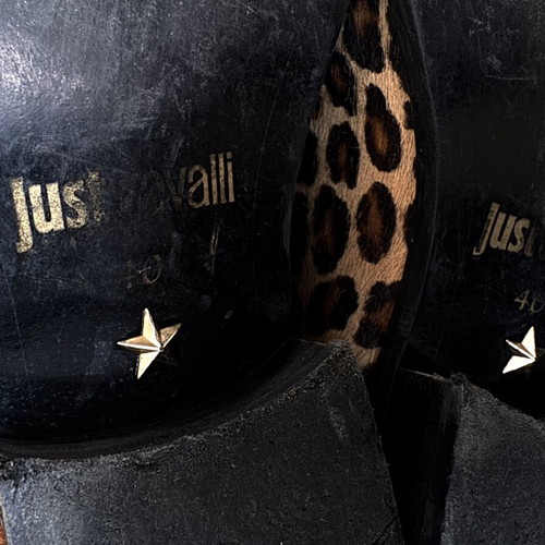 Just Cavalli boots like new, natural hair, colorful