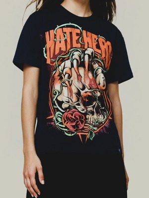 Hate Hero T-shirt like new, 100% cotton, size XS