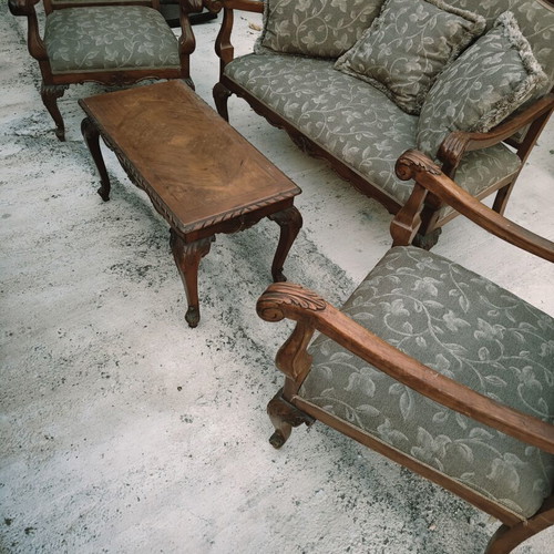 Classic solid wood living room set, like new
