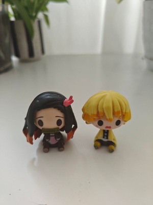 Demon Slayer Nezuko and Zenitsu figures like new, chibi style