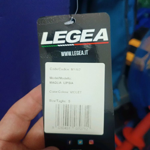 Legea sports T-shirt new, purple, size L