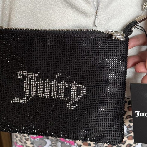 Juicy Couture crossbody bag, black and silver sparkle