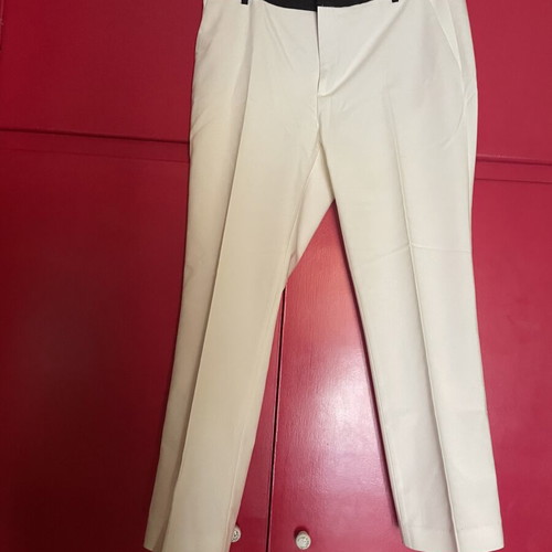 Zara white pants with black belt like new, size L 40 12