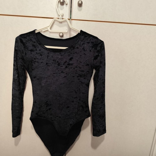 Velvet bodysuit used, black, sizes S and M