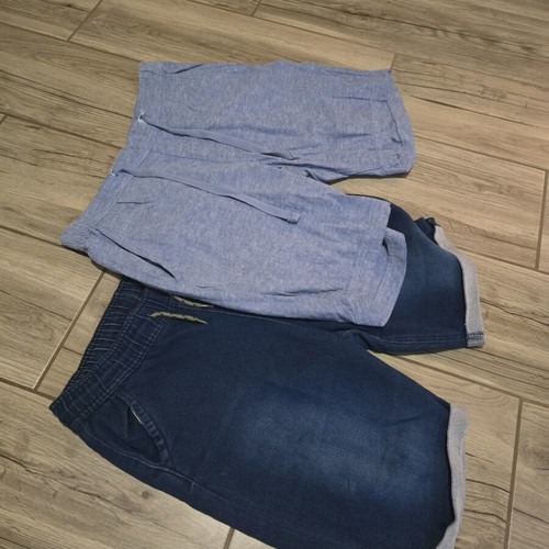 Shorts used, pack of 2, jeans and flax, size M, blue
