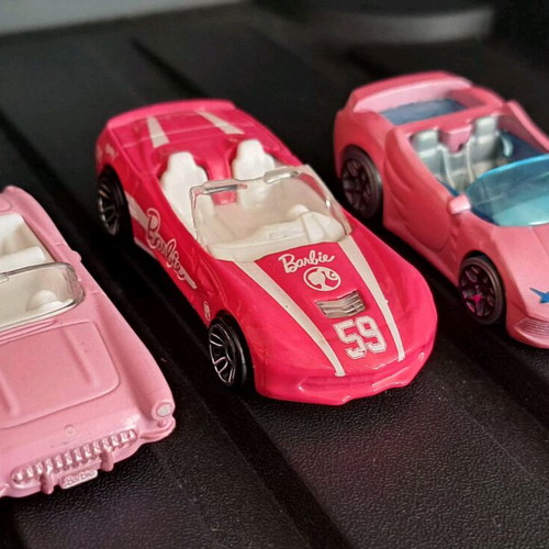 Hot Wheels Barbie set of 4 used toy cars