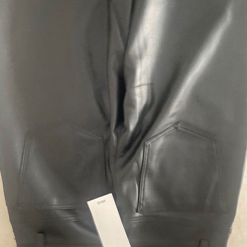 Leather pants Mango new, black, size XXS