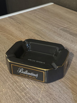 Ballantines porcelain ashtray used collectible