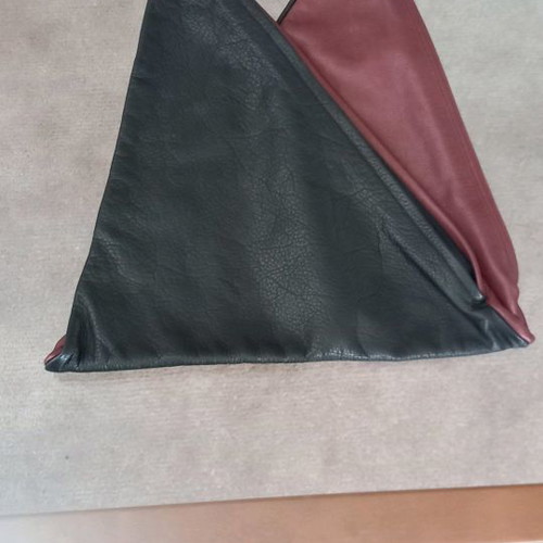 Leather crossbody women's bag used, black and brown