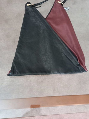 Leather crossbody women's bag used, black and brown