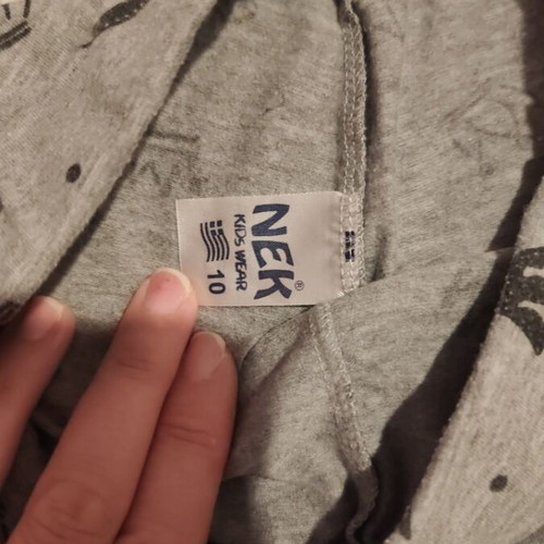 Nek Kids Wear shorts for girls, grey, age 10