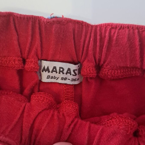 Marasil boys' shorts red like new, size 92 cm, 24-36 months