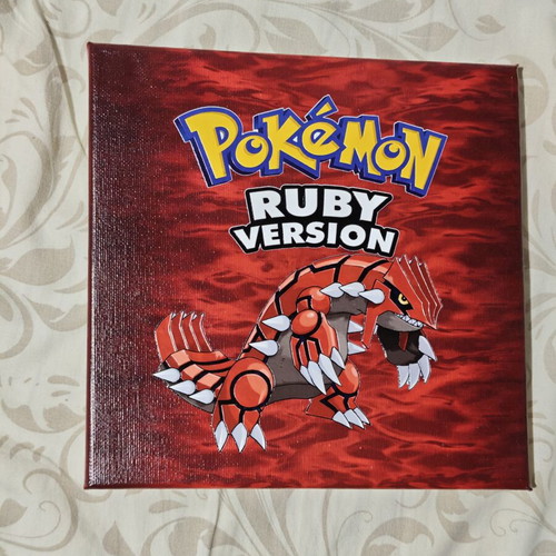 Pokémon canvas art set with Emerald, LeafGreen, FireRed, Ruby, Sapphire