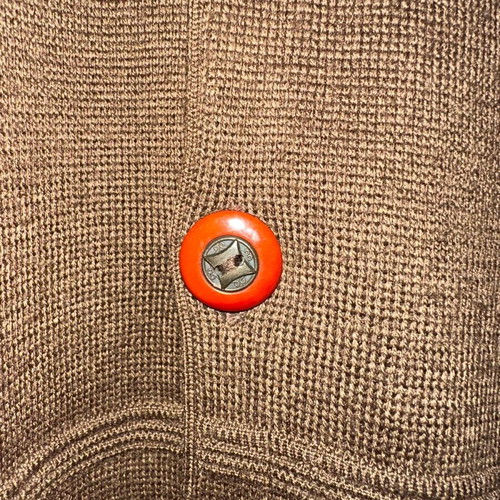 Vintage Men's V-Neck Knitted Vest Brown XXL like new