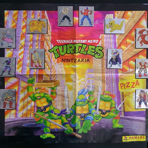 Teenage Mutant Hero Turtles Panini Album 1990 used, with stickers