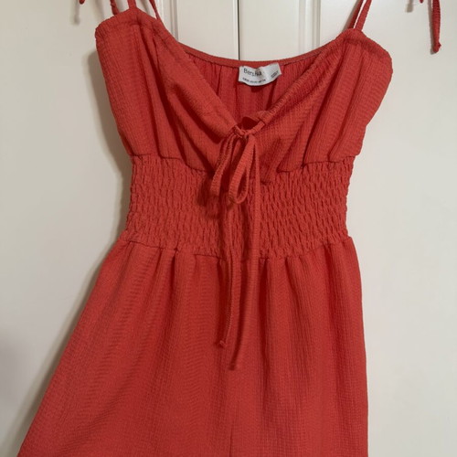 Bershka mini shorts playsuit coral watermelon like new
