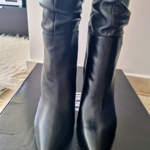 DKNY leather boots new, black, size 40.5