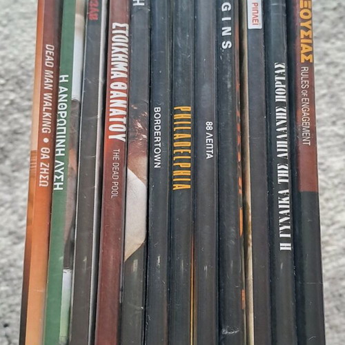 Twelve action DVDs used with subtitles