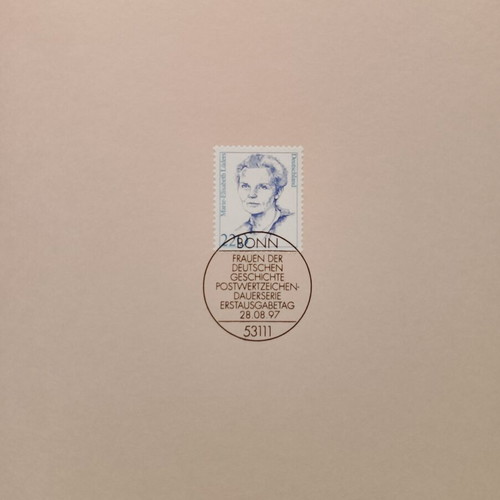 German 1997 stamp with Bonn first day cover cancellation