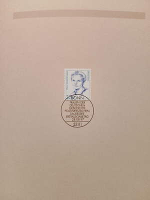 German 1997 stamp with Bonn first day cover cancellation