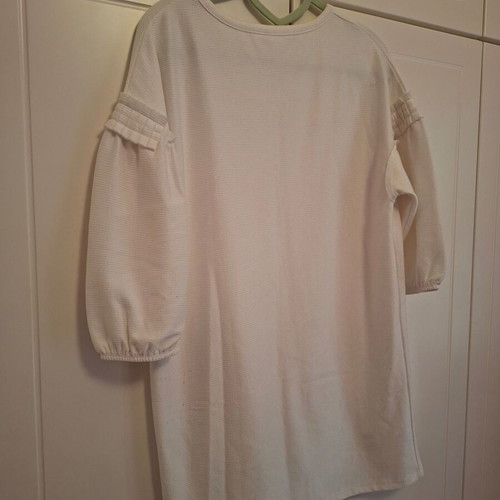 Stradivarius pique short dress Large like new, white