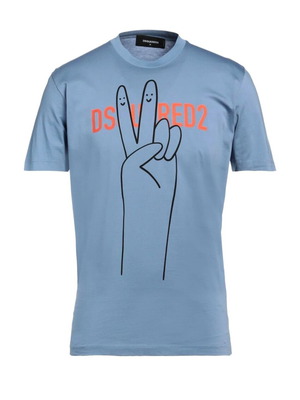 Dsquared2 t-shirt γνήσιο, μπλε και τιρκουάζ, 100% βαμβάκι, καινούργιο