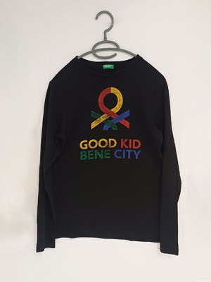 Benetton long sleeve shirt for boys 3XL like new, black