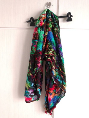 Paul Smith scarf used, colorful long viscose made in Italy