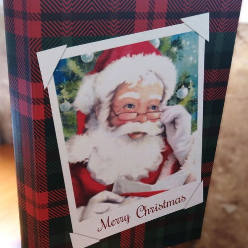 Aluminum Christmas box book type new, festive motif