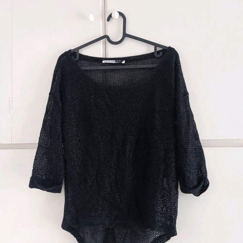 Fishnet black blouse like new, size Medium
