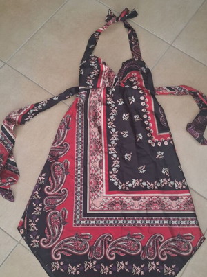 Halter Neck Summer Dress one size, like new, colorful