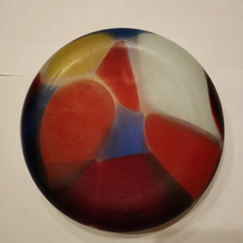 Stained glass bowl used, antique