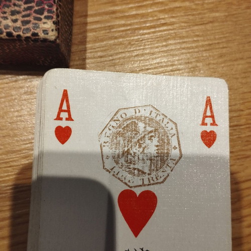 Collectible playing cards used, set of 2
