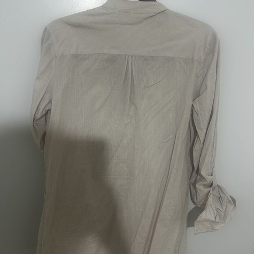 Women's Beige Shirt Medium with Ruffles, Like New