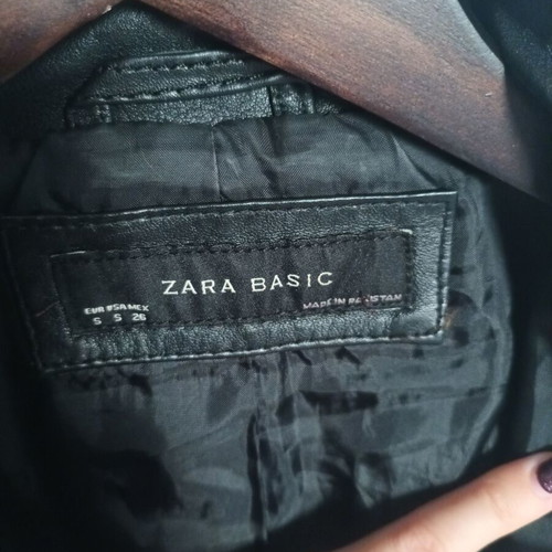 Zara leather jacket like new, black, size S