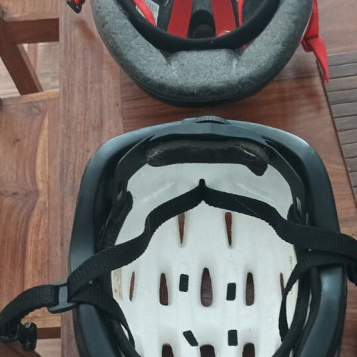 Children's helmets used, set of 2 for bike and scooter
