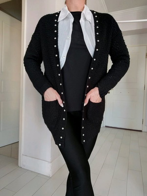 Πλεκτή ζακέτα Tally Weijl μεταχειρισμένη, μαύρη, νούμερο XXS/XS