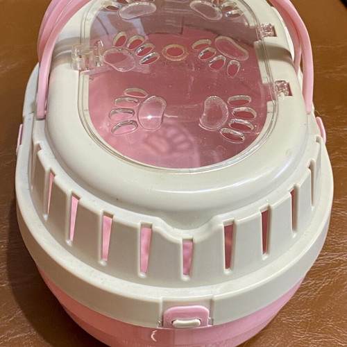 Pet Carrier box new, pink and beige, small pets