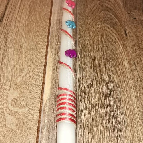 Easter candle with elephants