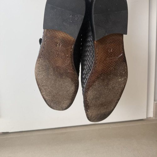 Perlamoda men's shoes used, black, size 42, monk style