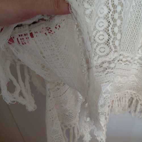 Vila cotton kaftan, ecru, size M-L