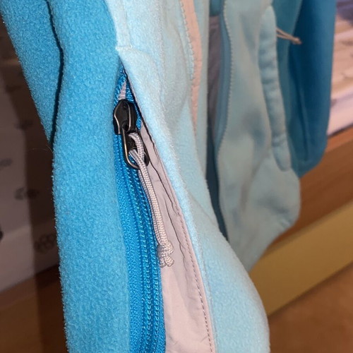 The North Face women's fleece like new, blue turquoise, size L