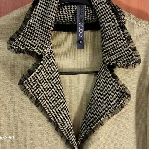 Pianura Studio knitted coat like new, light green-lime color