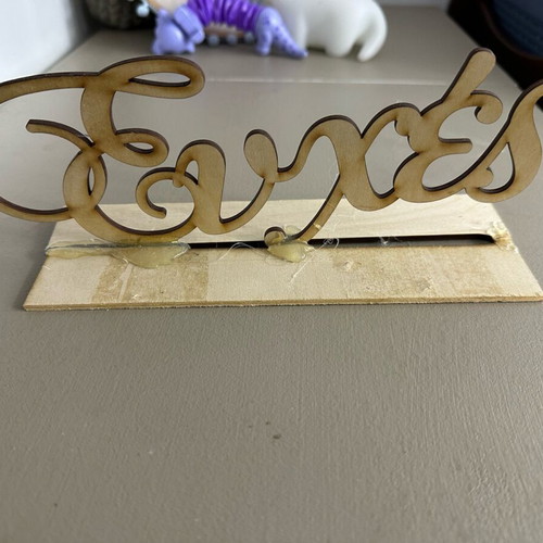 Wooden decorative stand used for wedding or baptism table decor