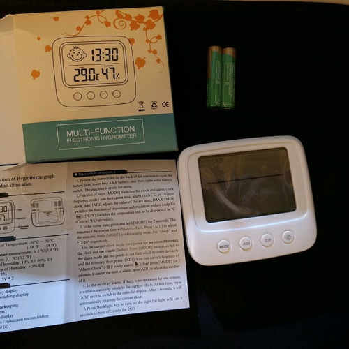 Multi Function Electronic Hygrometer Clock new