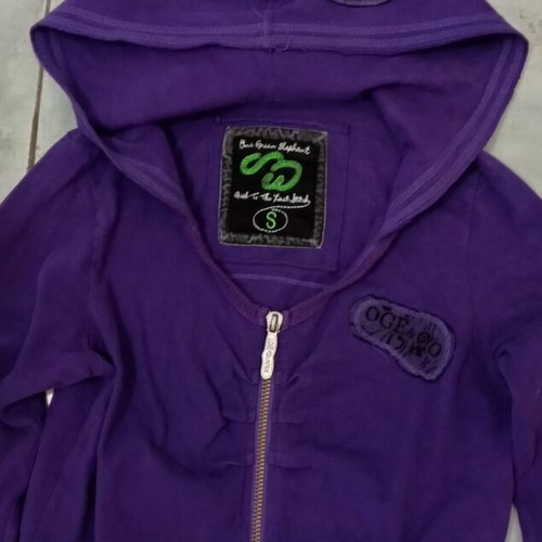 Baby women's hoodie purple used, slim fit vintage streetwear