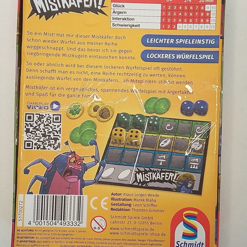 Mistkäfer Schmidt Scarab board game new