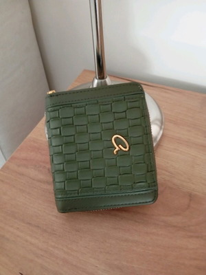 Axel women's leather wallet in dark green, like new
