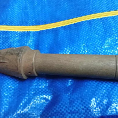 Metal wedge with handmade wooden handle like new