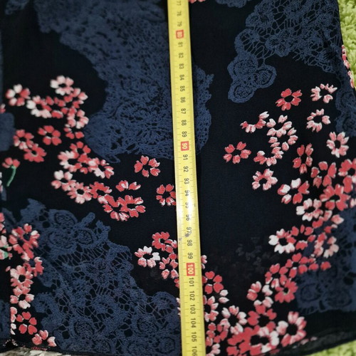 Women floral summer dress used as new, size L, viscose, blue